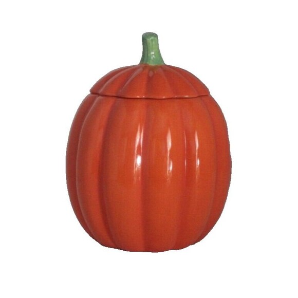 Hallmark Jack-O-Lantern Pumpkin Spider Candy Dish Cookie Jar Halloween Decor - Picture 4 of 7